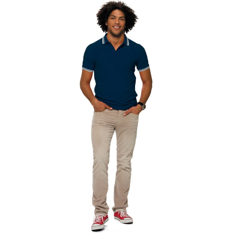 Рубашка поло "Erie" мужская, темно-синий