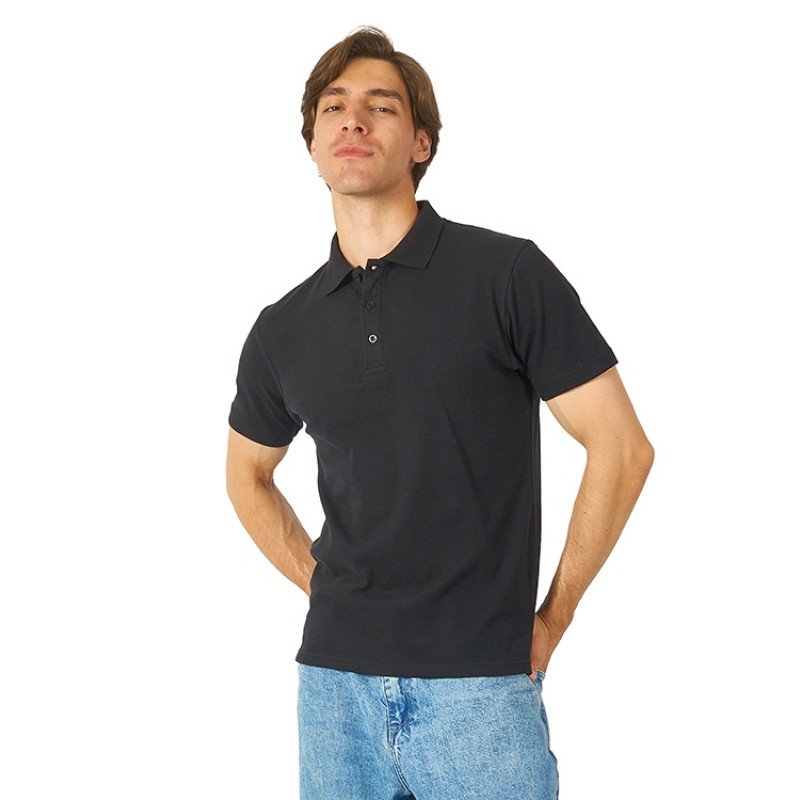 Поло с эластаном «Chicago», 200гр пике, черный