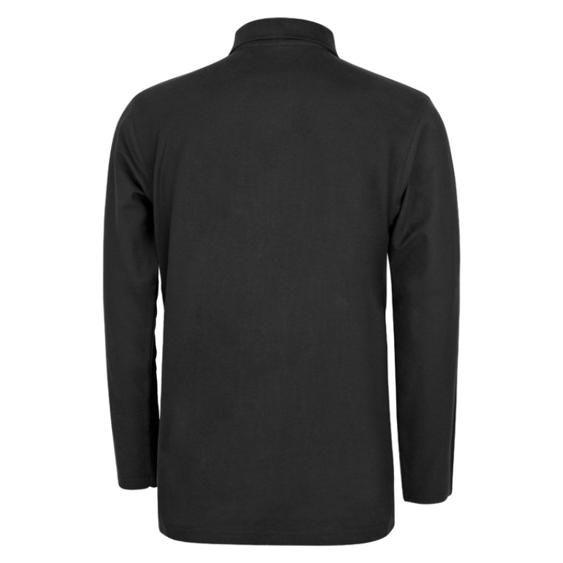 Рубашка поло "Point" мужская с длинным рукавом, черный