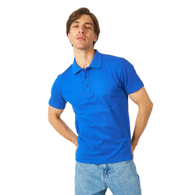 Поло с эластаном «Chicago», 200гр пике, классический синий