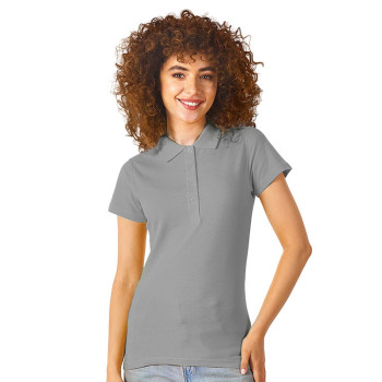 Рубашка поло "First" женская, серый