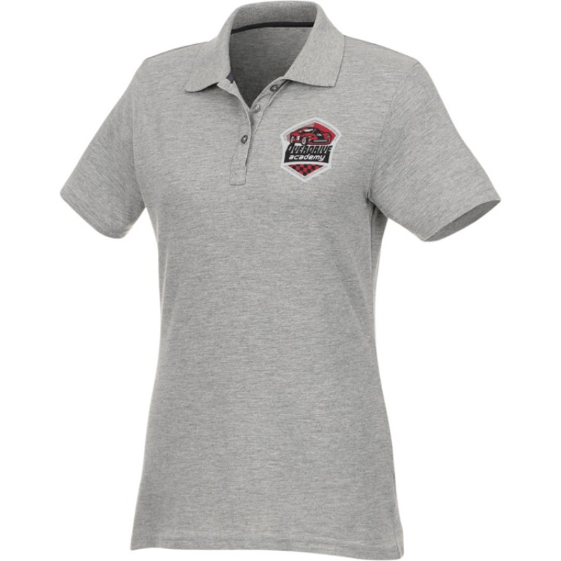 Женское поло Helios с коротким рукавом, серый яркий