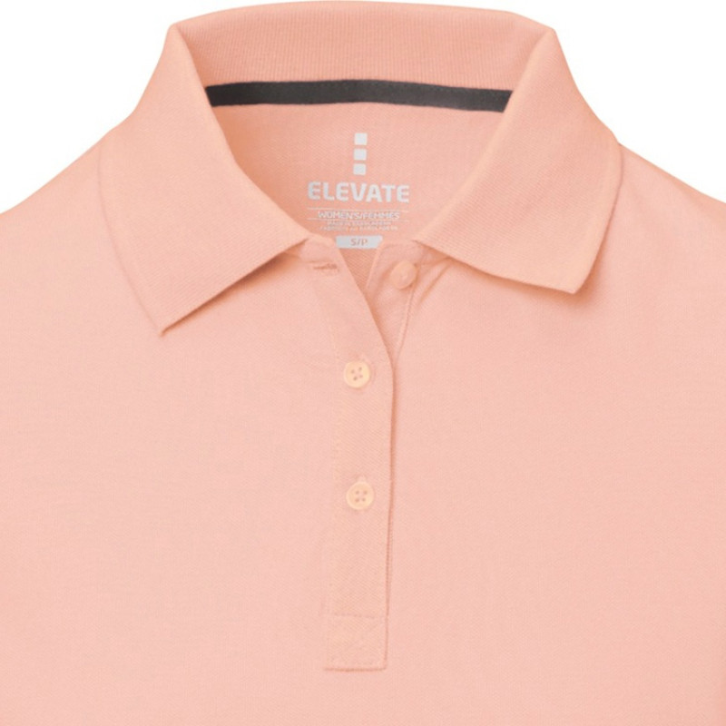Calgary женская футболка-поло с коротким рукавом, pale blush pink