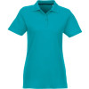 Женское поло Helios с коротким рукавом, аква