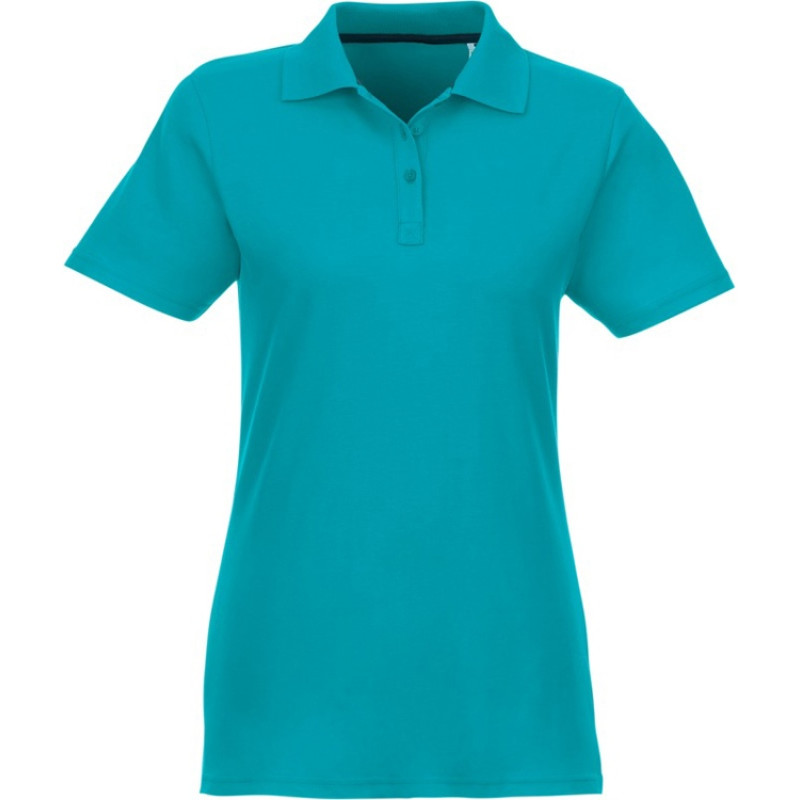 Женское поло Helios с коротким рукавом, аква