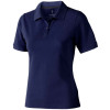 Calgary женская футболка-поло с коротким рукавом, темно-синий