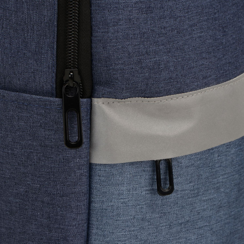 Рюкзак Merit со светоотражающей полосой и отделением для ноутбука 15.6'', синий/светло-синий