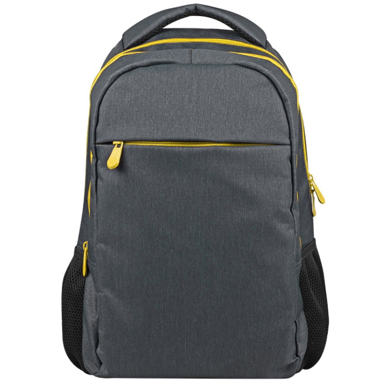 Рюкзак «Metropolitan», серый с желтой молнией
