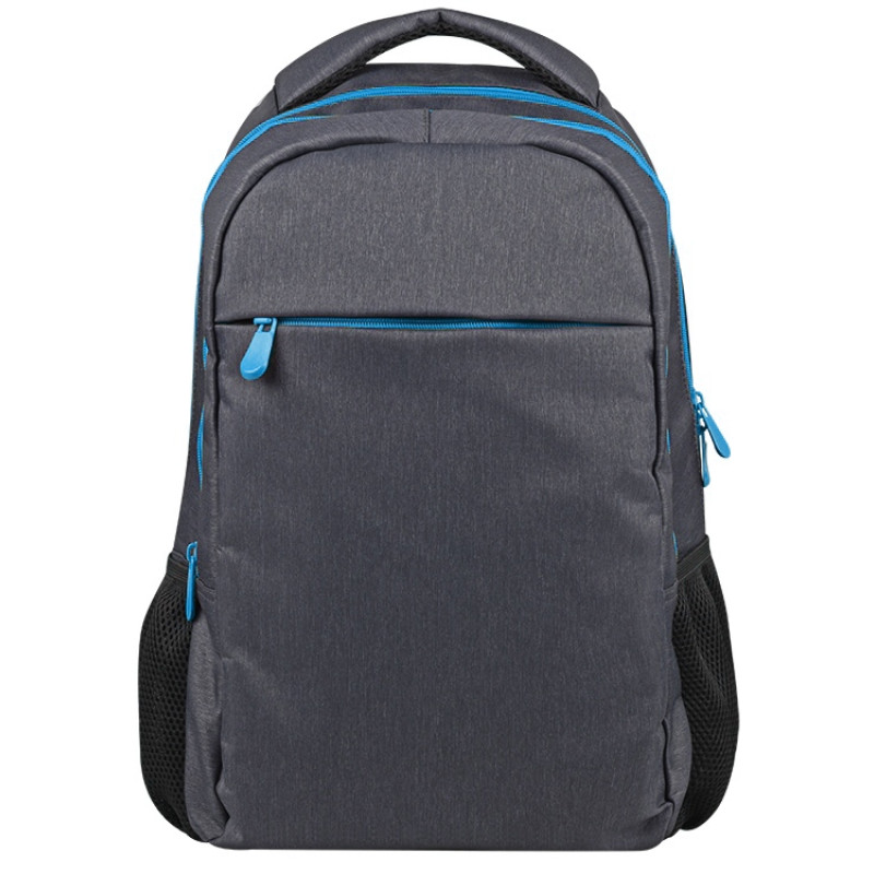 Рюкзак «Metropolitan», серый с голубой молнией