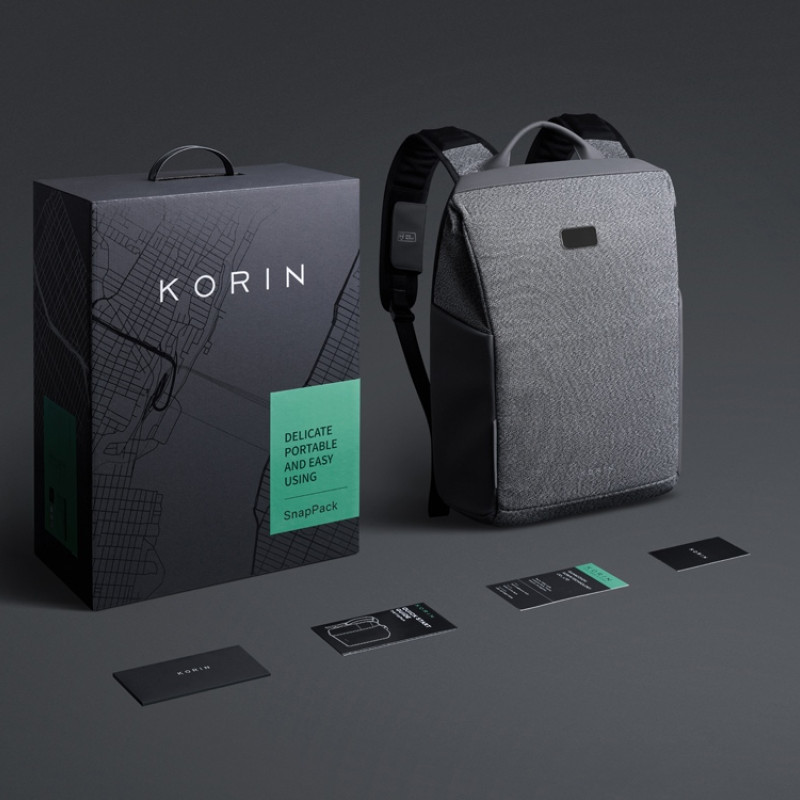 Антикражный рюкзак SnapPack для ноутбука 16", серый