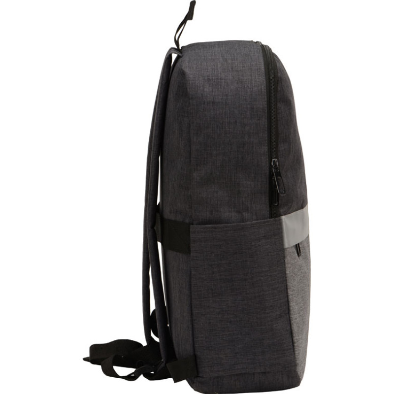 Рюкзак Merit со светоотражающей полосой и отделением для ноутбука 15.6'', темно-серый/серый