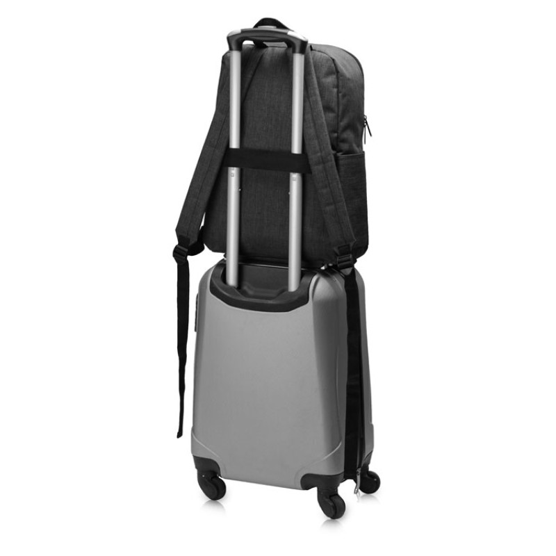 Рюкзак Merit со светоотражающей полосой и отделением для ноутбука 15.6'', темно-серый/серый