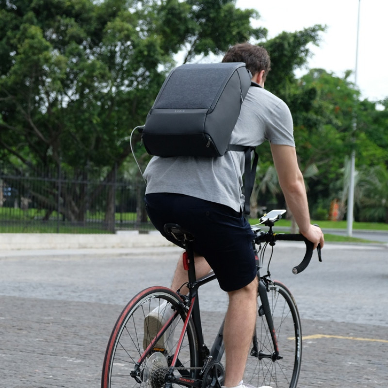 Антикражный рюкзак FlexPackPro для ноутбука 15.6", серый/черный