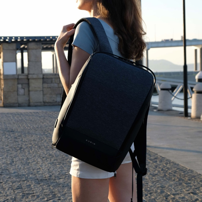 Антикражный рюкзак FlexPackPro для ноутбука 15.6", серый/черный