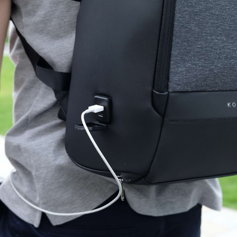 Антикражный рюкзак FlexPackPro для ноутбука 15.6", серый/черный