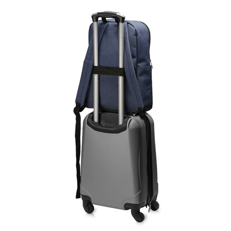 Рюкзак Merit со светоотражающей полосой и отделением для ноутбука 15.6'', синий/светло-синий