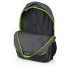 Рюкзак «Metropolitan», серый с зеленой молнией
