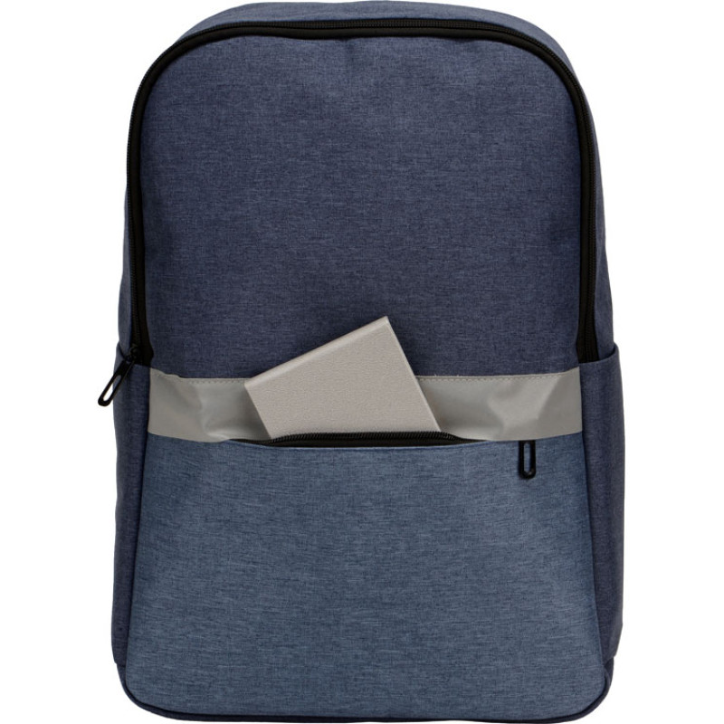 Рюкзак Merit со светоотражающей полосой и отделением для ноутбука 15.6'', синий/светло-синий