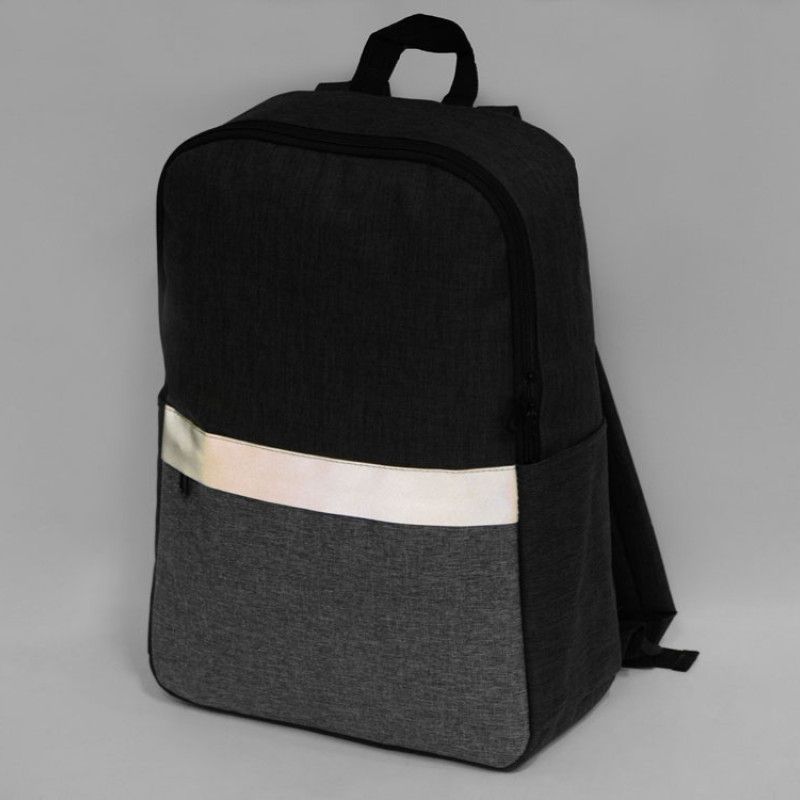 Рюкзак Merit со светоотражающей полосой и отделением для ноутбука 15.6'', темно-серый/серый