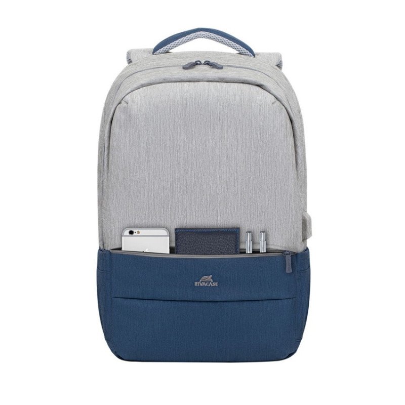 RIVACASE 7567 grey/dark blue рюкзак для ноутбука 17.3" / 6