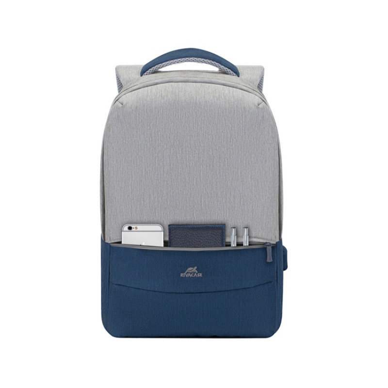 RIVACASE 7562 grey/dark blue рюкзак для ноутбука 15.6'', серый/темно-синий