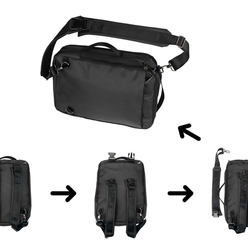 Рюкзак-трансформер «Duty» для ноутбука, черный (без шильда)