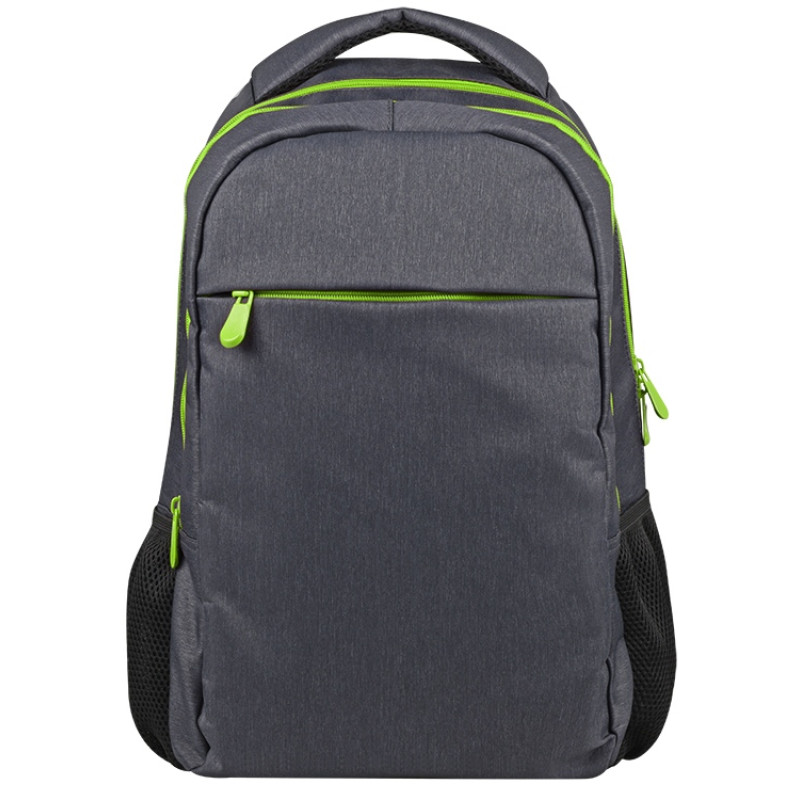 Рюкзак «Metropolitan», серый с зеленой молнией