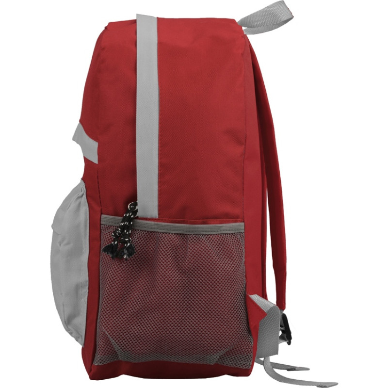 Рюкзак "Универсальный" (красная спинка, красные лямки), красный/серый