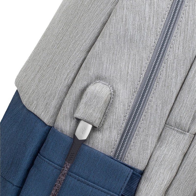 RIVACASE 7567 grey/dark blue рюкзак для ноутбука 17.3" / 6
