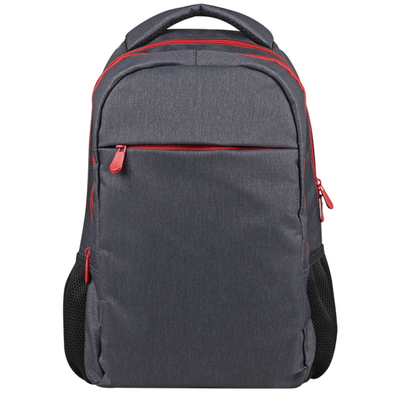Рюкзак «Metropolitan», серый с красной молнией и черной подкладкой