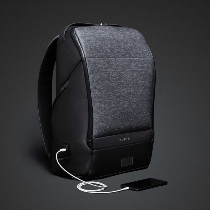 Антикражный рюкзак FlexPackPro для ноутбука 15.6", серый/черный