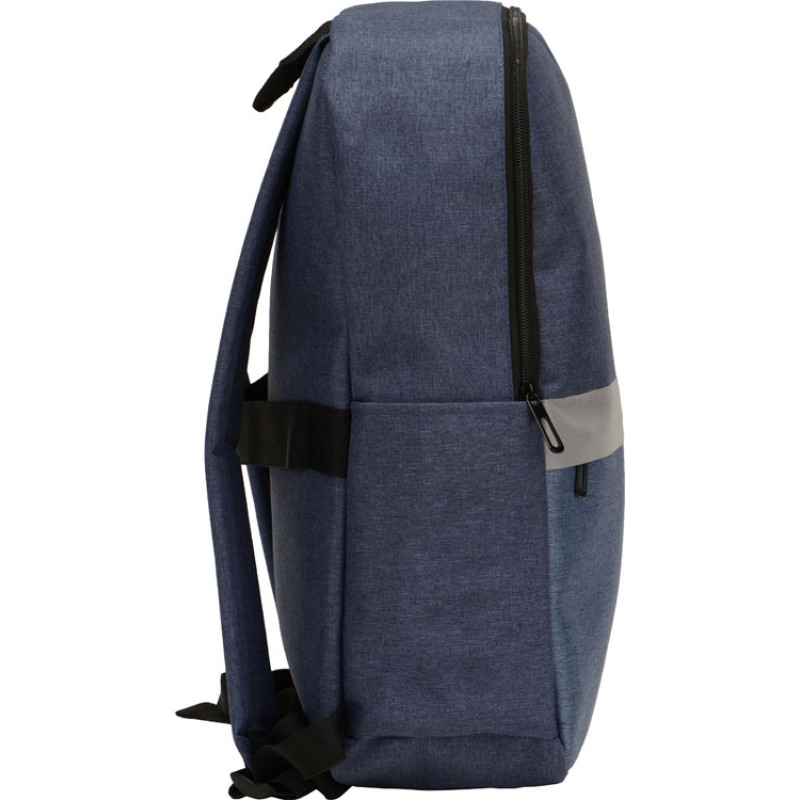 Рюкзак Merit со светоотражающей полосой и отделением для ноутбука 15.6'', синий/светло-синий