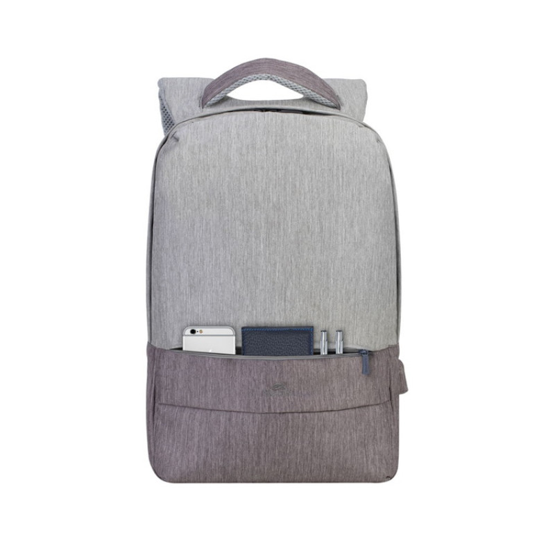 RIVACASE 7562 grey/mocha рюкзак для ноутбука 15.6", серый/кофейный