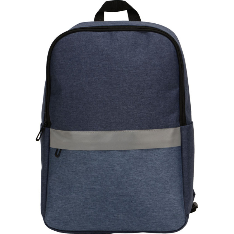 Рюкзак Merit со светоотражающей полосой и отделением для ноутбука 15.6'', синий/светло-синий