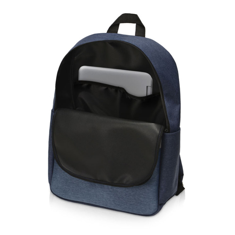 Рюкзак Merit со светоотражающей полосой и отделением для ноутбука 15.6'', синий/светло-синий