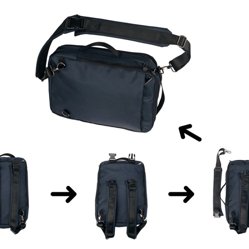 Рюкзак-трансформер «Duty» для ноутбука, темно-синий (без шильда)