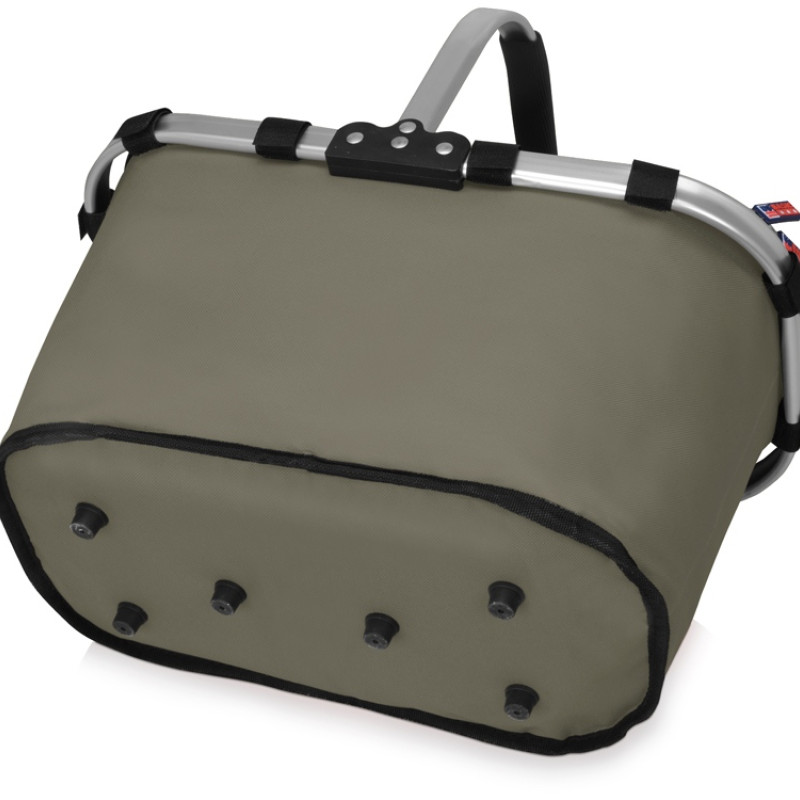 Изотермическая сумка-холодильник "FROST" складная с алюминиевой рамой, серый