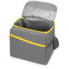 Изотермическая сумка-холодильник "Classic" c контрастной молнией, серый/желтый