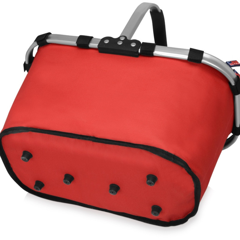 Изотермическая сумка-холодильник "FROST" складная с алюминиевой рамой, красный