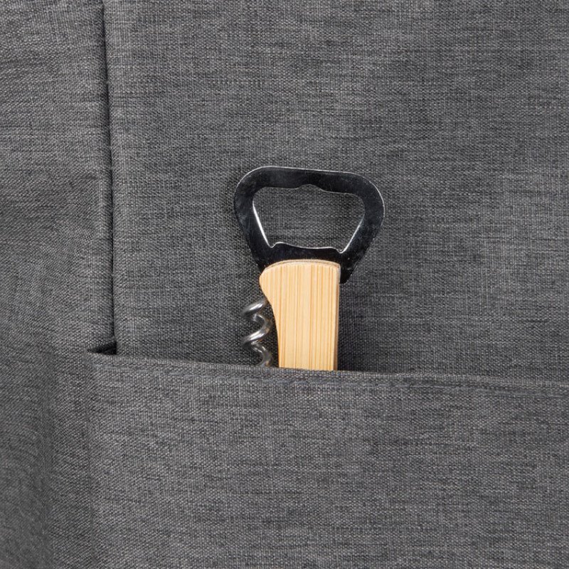 Сумка-холодильник Fabrizio со штопором, серый/черный Сумка-холодильник Fabrizio со штопором, серый/черный