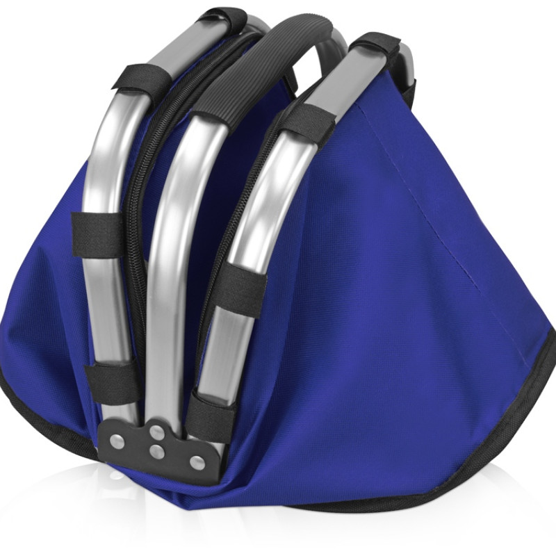 Изотермическая сумка-холодильник "FROST" складная с алюминиевой рамой, синий