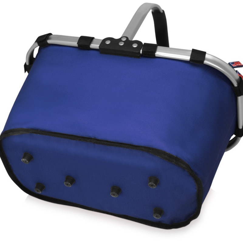 Изотермическая сумка-холодильник "FROST" складная с алюминиевой рамой, синий