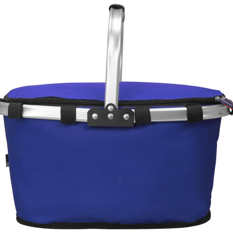 Изотермическая сумка-холодильник "FROST" складная с алюминиевой рамой, синий