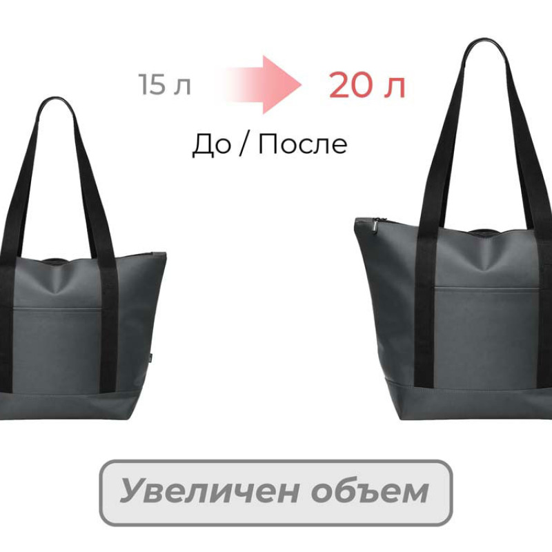 Сумка-холодильник «Cool XL» с двумя лямками на плечо, темно-серый