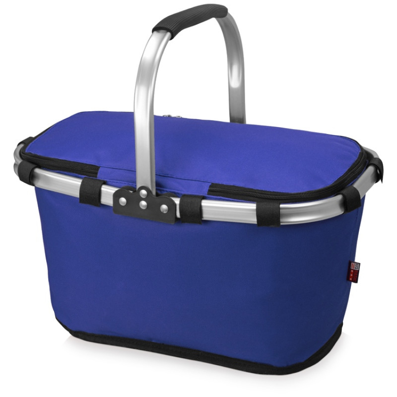Изотермическая сумка-холодильник "FROST" складная с алюминиевой рамой, синий