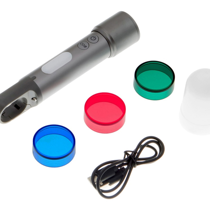 Фонарь аккумуляторный с регулируемым фокусом "Vortez", 9 режимов, 650 Лм