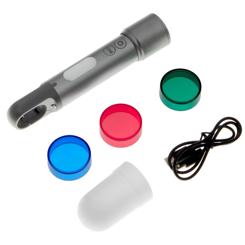 Фонарь аккумуляторный с регулируемым фокусом "Vortez", 9 режимов, 650 Лм