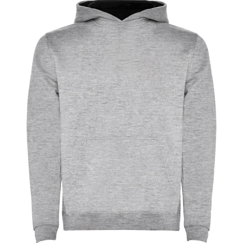 Толстовка с капюшоном "Urban" детская, серый меланж/черный