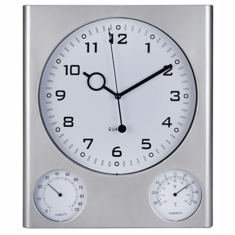 Погодная станция настенная "Патерна", серебристый