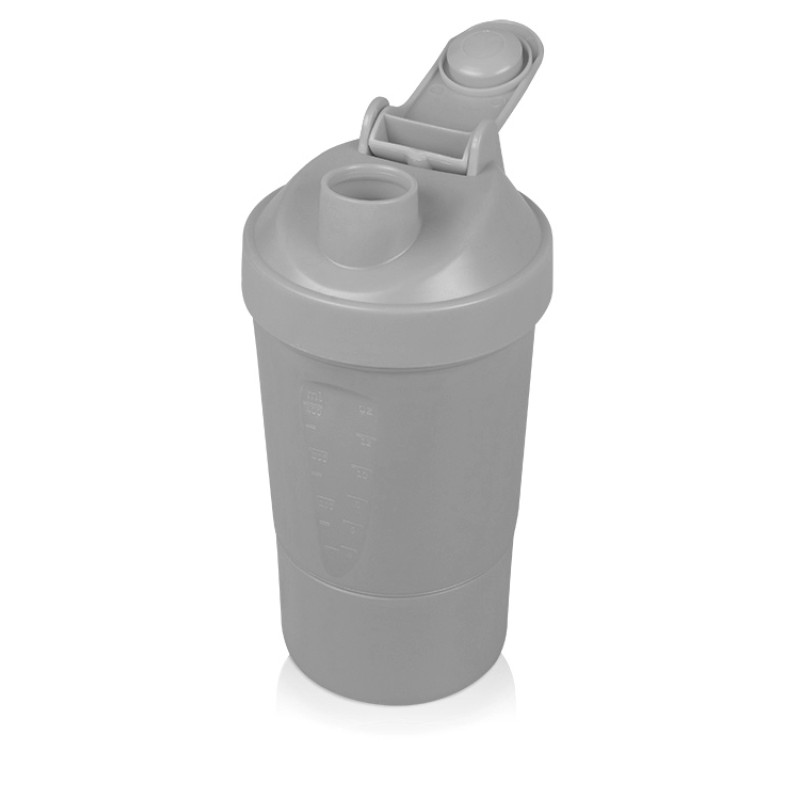 Шейкер для спортивного питания «Level Up», серый